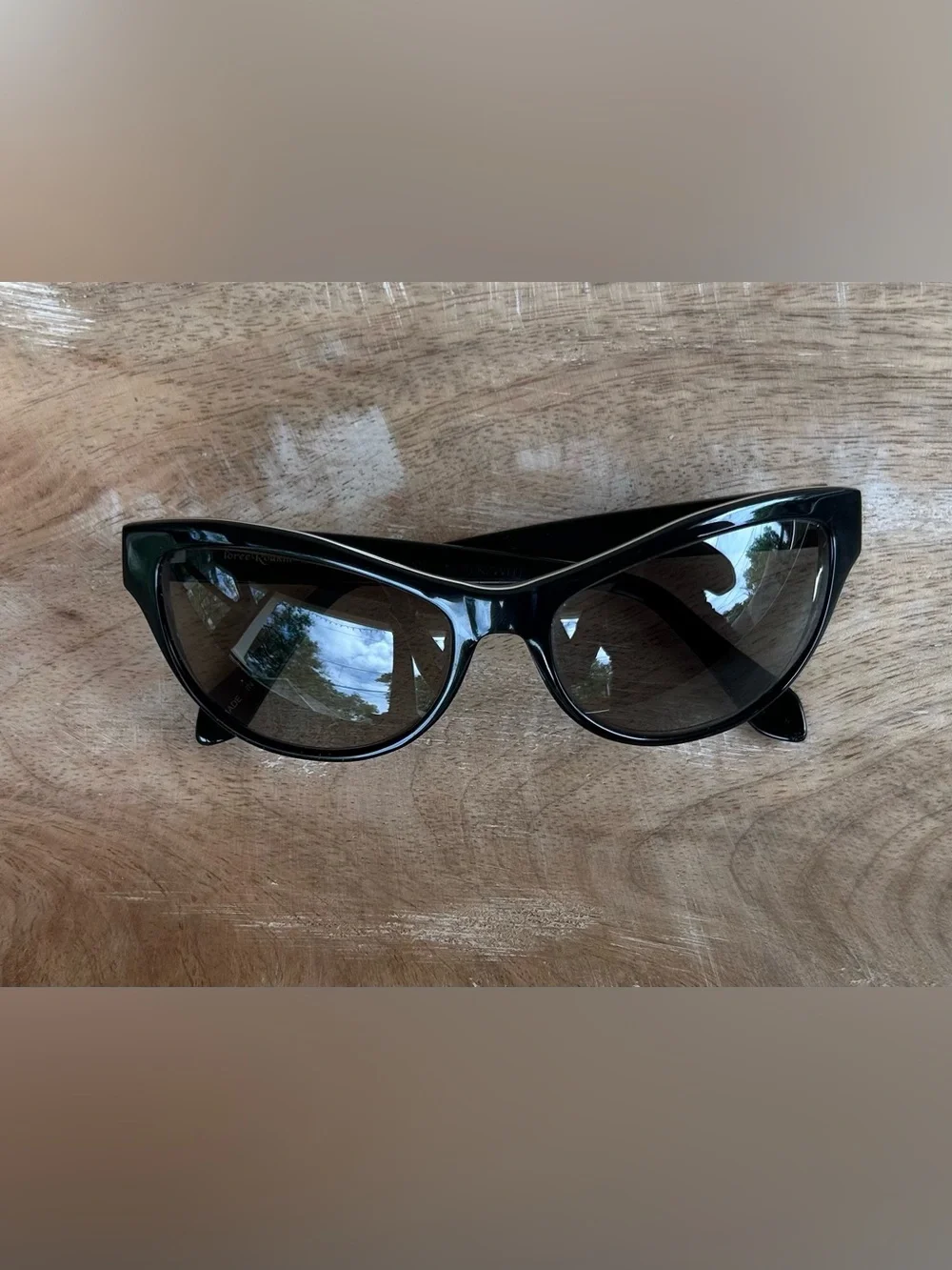Lore Rodkin Black Cat-Eye Women's Sunglasses